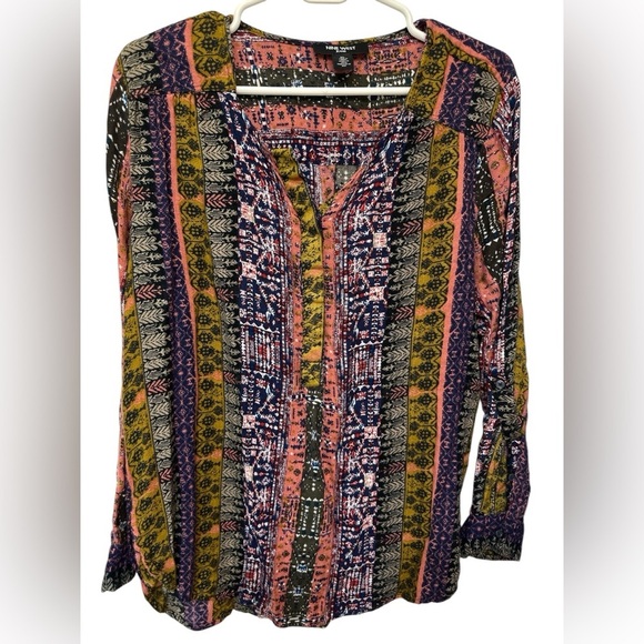 Nine West Colorful Patterned Boho Top - Picture 1 of 5